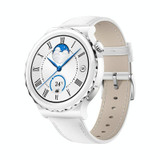 22mm Universal Pointed Tail Leather Watch Band(White)