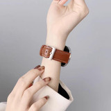 22mm Universal Pointed Tail Leather Watch Band(Brown)