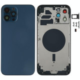 Back Housing Cover with SIM Card Tray & Side keys & Camera Lens for iPhone 12 Pro Max(Blue)