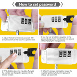 Children Window Safety Lock Limited Positioning Password Refrigerator Lock(Black)