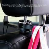 Car Back Seat Double Hook Phone Holder, Color: Silver