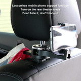 Car Back Seat Double Hook Phone Holder, Color: Silver