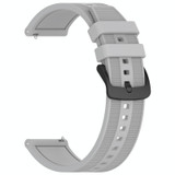 For Xiaomi Haylou RT LS05S 22mm Textured Silicone Solid Color Watch Band(Grey)