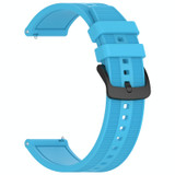 For Xiaomi Haylou GST LS09B 22mm Textured Silicone Solid Color Watch Band(Sky Blue)