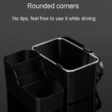 Automotive Cup Holder Tissue Organizer Car Armrest Box Storage Shelf(Black)