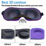 3D Adjustable Silicone Anti-slip Sleep Eye Mask Three-dimensional Memory Foam Eye Protection Mask(Black)