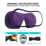 3D Adjustable Silicone Anti-slip Sleep Eye Mask Three-dimensional Memory Foam Eye Protection Mask(Black)