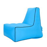 BB1082 Inflatable Sofa Inflatable Bed Outdoor Folding Portable Air Sofa Size: 100 x 90 x 80cm(Sky Blue)