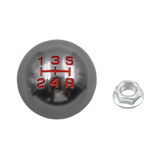 For Honda Series Metal Gear Head Car Modified Gear Stick Shift Knob, Style:5 Speed(Grey)