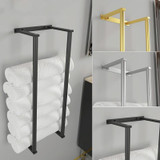 Stainless Steel Bathroom Wall Towel Bar Wall Mounted Towel Storage Rack(Gold)