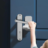 Children Safe Lock Door Handle Fixed Anti-Opening Lock(White)