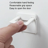 Children Protective Window Lock Flat Movement Doors Drawers Lock Cabinet Door Handle(White)