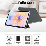 For Teclast P40 HD 3-Fold Holder Folio Leather Tablet Smart Case(Grey)