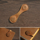 Vintage Leather Bookmark Clip Handmade Magnetic Corner Page Bookmarks(Crazy Horse Coffee)