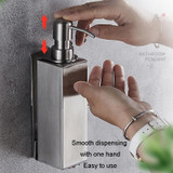 Hotel Stainless Steel Soap Dispenser Home Wall Mounted No Punch Press To Soap Bottle, Style: Round 1 Barrel