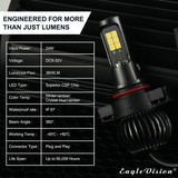 2 PCS EV15 H16 / 5202 DC9-32V / 6W / IP67 Car LED Double Color Fog Light, Cold White Light + Amber Light