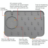 Silicone Faucet Anti-splash Drain Tray Sink Storage Mat, Color: White Small
