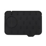 Silicone Faucet Anti-splash Drain Tray Sink Storage Mat, Color: Black Small