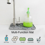 Silicone Faucet Anti-splash Drain Tray Sink Storage Mat, Color: Black Small