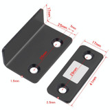 90 Degree No-Punch Invisible Door Suction Thin Section Wardrobe Sliding Door Magnetic Suction(Black)