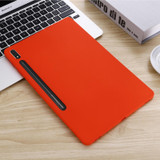 For Samsung Galaxy Tab S9 FE+ Pure Color Liquid Silicone Shockproof Tablet Case(Red)