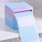 256pcs /Box Pull Out Sticky Notes Office Memo Ticket Paper(Gradient Green)