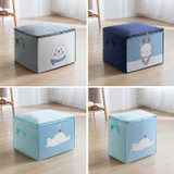 Non-woven Clothing Organization Quilt Dustproof Storage Bag, Color: Horizontal Light Blue 50x42x39cm