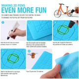 3D Printing Pen Copy Silicone DIY Painting Template Mat, Specification: Transparent Large