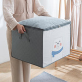 Non-woven Clothing Organization Quilt Dustproof Storage Bag, Color: Vertical Light Blue 48x35x48cm