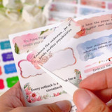 15sheets /Set 240pcs Water Color English Motivational Stickers Diary Water Cup Gift DIY Stickers(G007)