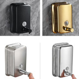 304 Stainless Steel Bathroom Soap Dispenser Simple Hotel Home Wall Mounted Manual Shower Fluid Bottle, Capacity: 500ml Gold