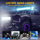 12-80V 12W 6000K Car 16pcs LED Thick Aluminum Engineering Auxiliary Light(White Light)