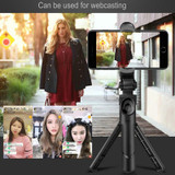 XT09 Live Cell Phone Tripod Selfie Stick Bracket Bluetooth Selfie Stick(White)