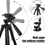 Portable Aluminum DSLR Camera Live Tripod Photography Retractable Landing Bracket, Specification: 102cm Tripod+Clip+Bag+Controller+Adaptor