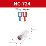 Direct Insertion Of Quick Terminal Block Wire Connector Clamps, Model: NC-724