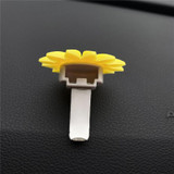 Sunflower Car Air Vent Aromatherapy Decorative Clip, Color: Large Smiley Face