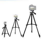 Portable Aluminum DSLR Camera Live Tripod Photography Retractable Landing Bracket, Specification: 150cm Tripod+Clip+Bag+Controller+Adaptor