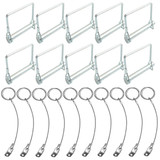 10pcs / Pack 6x70mm Stainless Steel Square-shaped Spring Pin(Silver)