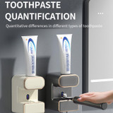 Smart Induction Toothpaste Squeezer Wall-mounted Toothbrush Holder  Without Sterilizing Beige