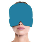 Gel Ice Hood Cooling Eye Mask Hot and Cold Compress Headband for Headache, Spec: Double-layer (Blue)