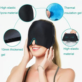 Gel Ice Hood Cooling Eye Mask Hot and Cold Compress Headband for Headache, Spec: Single-layer (Black)