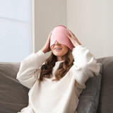 Gel Ice Hood Cooling Eye Mask Hot and Cold Compress Headband for Headache, Spec: Single-layer (Pink)
