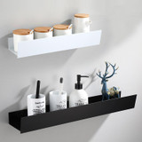 No-Punch Bathroom Shelf Washstand Convenient Storage Rack, Specification: 50cm White Paint