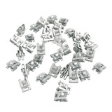 50pcs / Set No.4 Instrument Panel Fixing Clip(Silver)