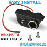 Car Charger Dual USB 3.1A/3100mA Modified With Cigarette Lighter(Bag+Screw)
