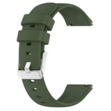 For Amazfit Active 20mm Smooth Solid Color Silicone Watch Band(Army Green)