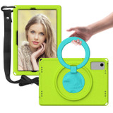 For Samsung Galaxy Tab A9+ 10.95 X210 EVA Hybrid PC Shockproof Tablet Case with Frame(Grass Green)