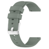 For Amazfit Pop Pro 20mm Smooth Solid Color Silicone Watch Band(Olive Green)
