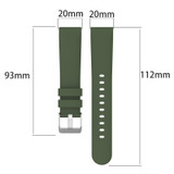 For Amazfit GTS 3 20mm Smooth Solid Color Silicone Watch Band(Army Green)