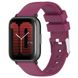 For Amazfit GTS 2 20mm Smooth Solid Color Silicone Watch Band(Burgundy)